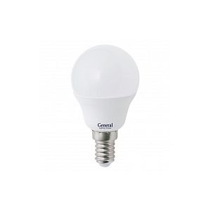 Лампа светодиодная шар 7w 827 E14 тёплый свет General GLDEN-G45F-7-230-E14-2700 угол 160