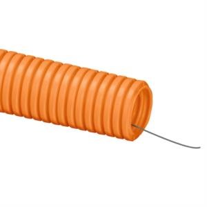 Гофрированная труба ПНД с протяжкой 16 мм оранжевая