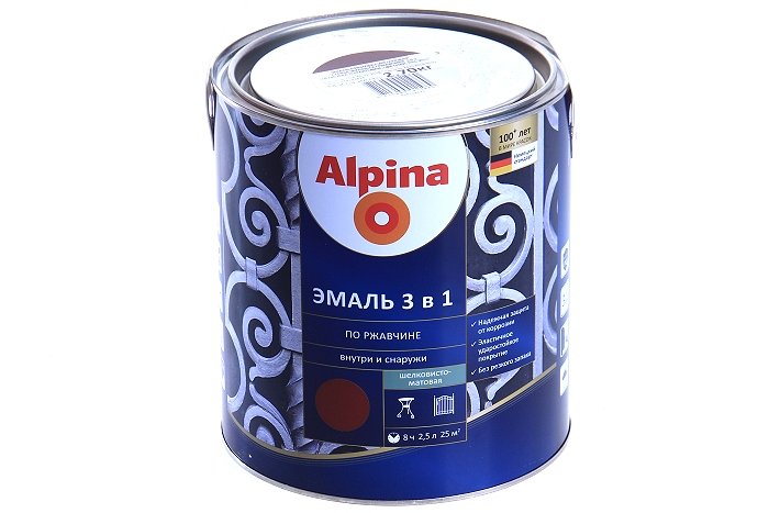 Краска 3.3. Alpina эмаль 3в1 по металлу. Alpina эмаль алкидно уретановая по ржавчине 3в1. Эмаль Alpina 3 в 1 по ржавчине. Alpina эмаль быстросохнущая по ржавчине (0,75л).