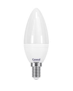 Лампа светодиодная свеча 7w 827 E14 тёплый свет General GLDEN-CF-7-230-E14-2700 угол 280