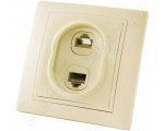 Розетка телефонная RJ11 + компьютерная RJ45 сл.кость
