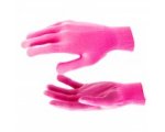 Перчатки Нейлон, ПВХ точка, 13 класс, цвет розовая фуксия, L Россия